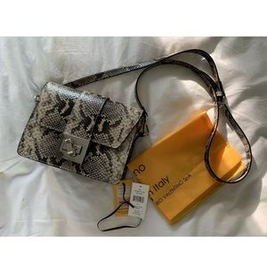 PYTHON SNAKE PRINT LEATHER  CROSSBODY VALENTINO